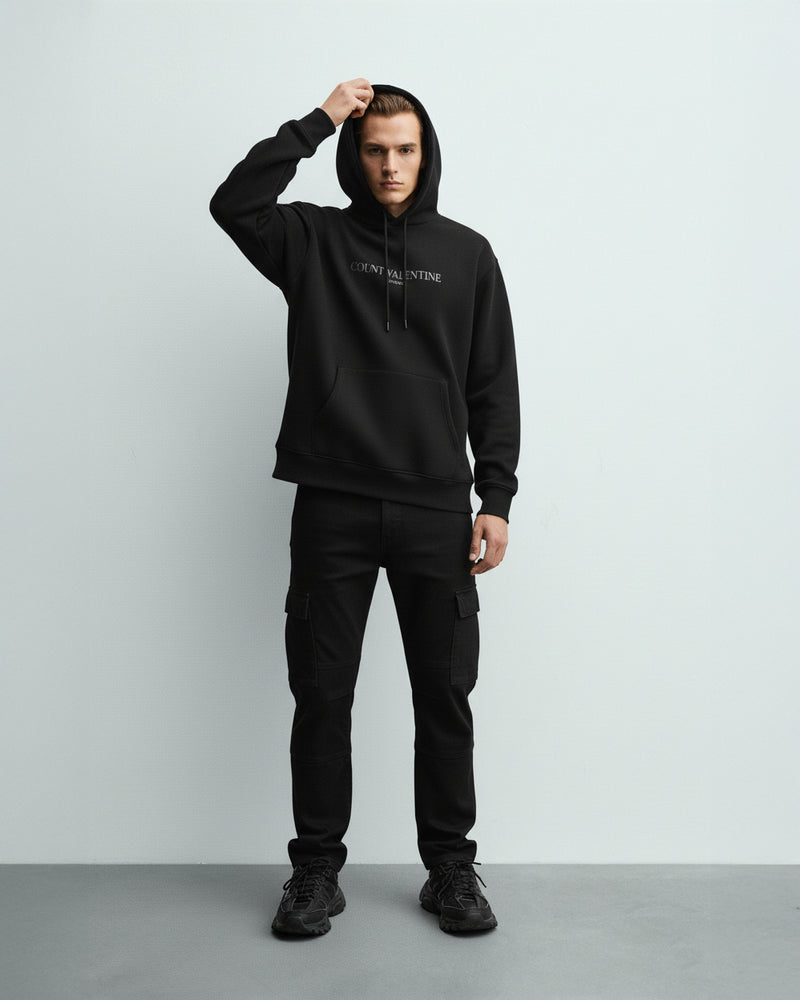 Ambitious Souls Black Unisex Oversized Hoodie