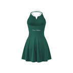 Women's Collared Halter A-Line Tennis Dress