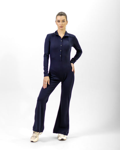 BLUE JUMPSUIT WITH COLLARS - Count Valentine