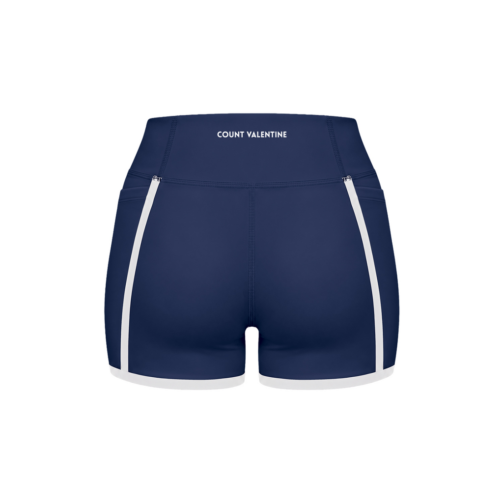 Everyday Move Biker Shorts - Navy Blue, photo 2 | women's biker shorts by Count Valentine