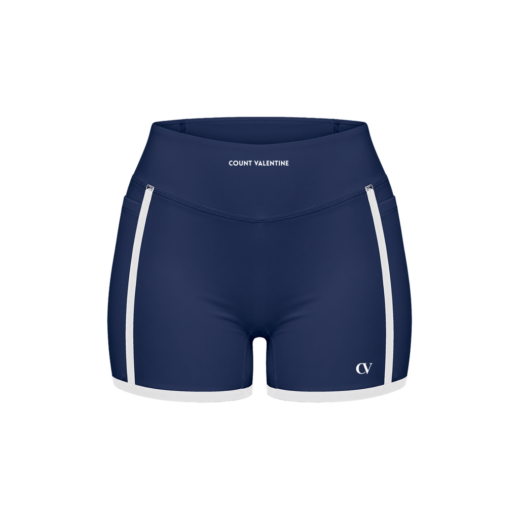 Everyday Move Biker Shorts - Navy Blue, photo 1 | women's biker shorts by Count Valentine