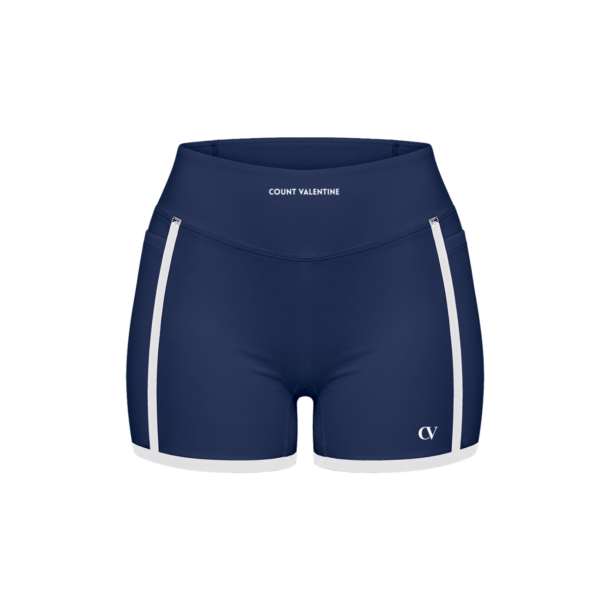 Everyday Move Biker Shorts - Navy Blue, photo 1 | women's biker shorts by Count Valentine
