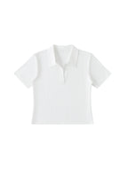 Bodycon Short Sleeve Polo Shirt