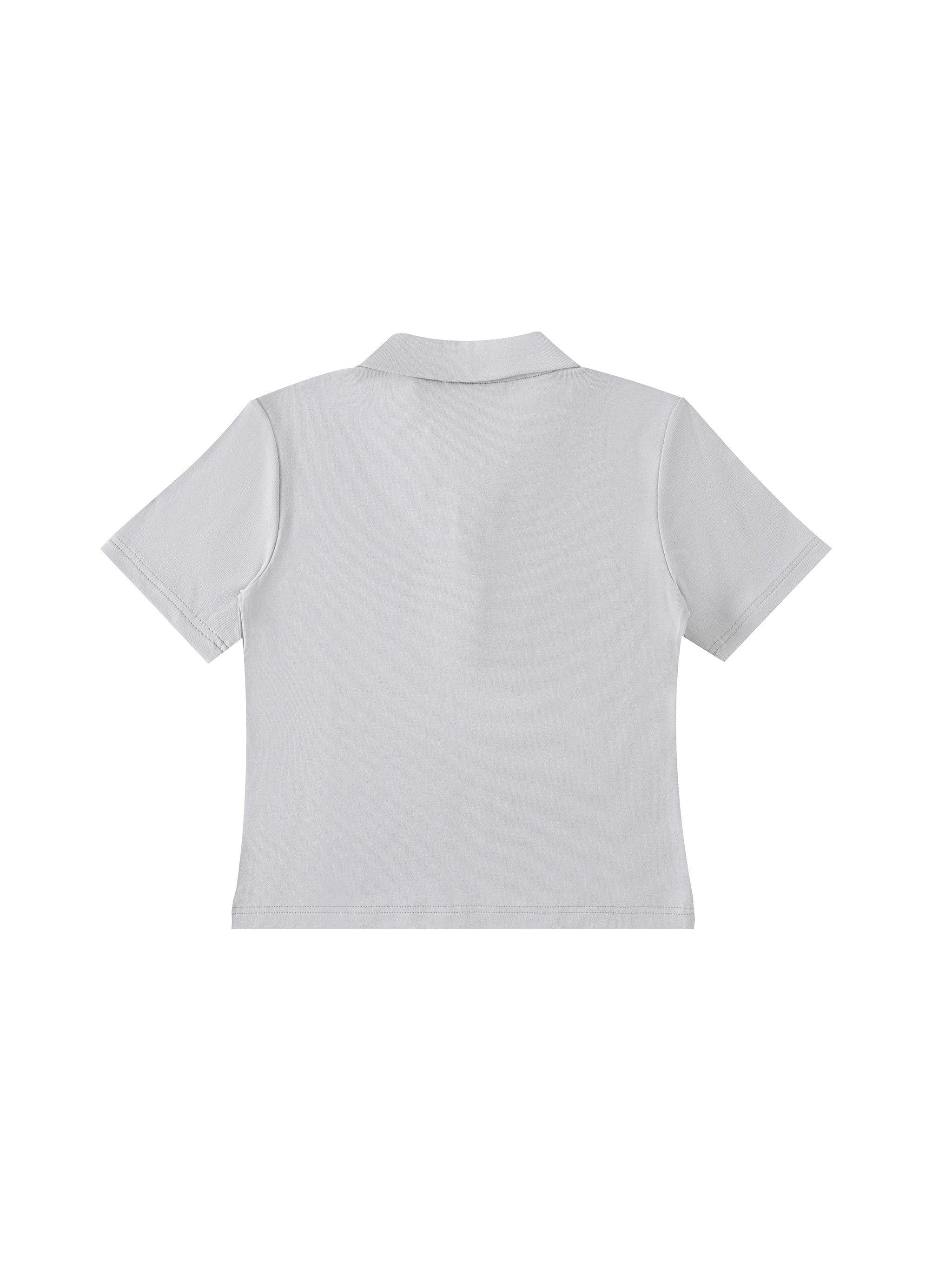 Bodycon Short Sleeve Polo Shirt