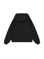 Boxy Button Placket Hoodie