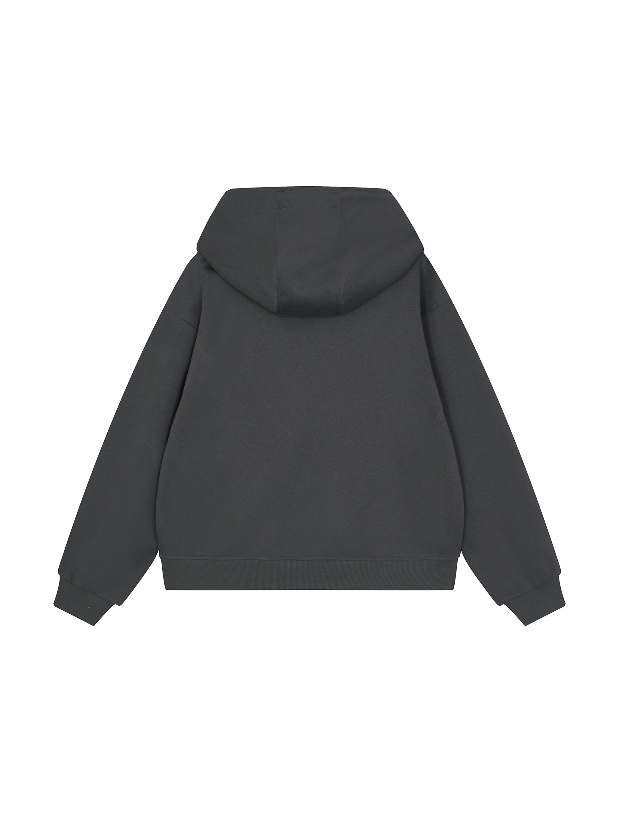 Boxy Button Placket Hoodie