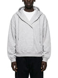 Boxy Button Placket Hoodie