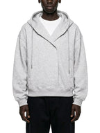 Boxy Button Placket Hoodie