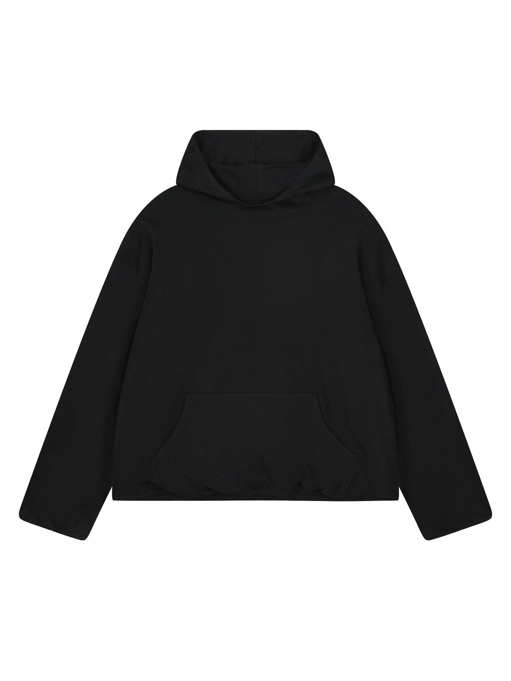 Boxy Gather-Hem Hoodie