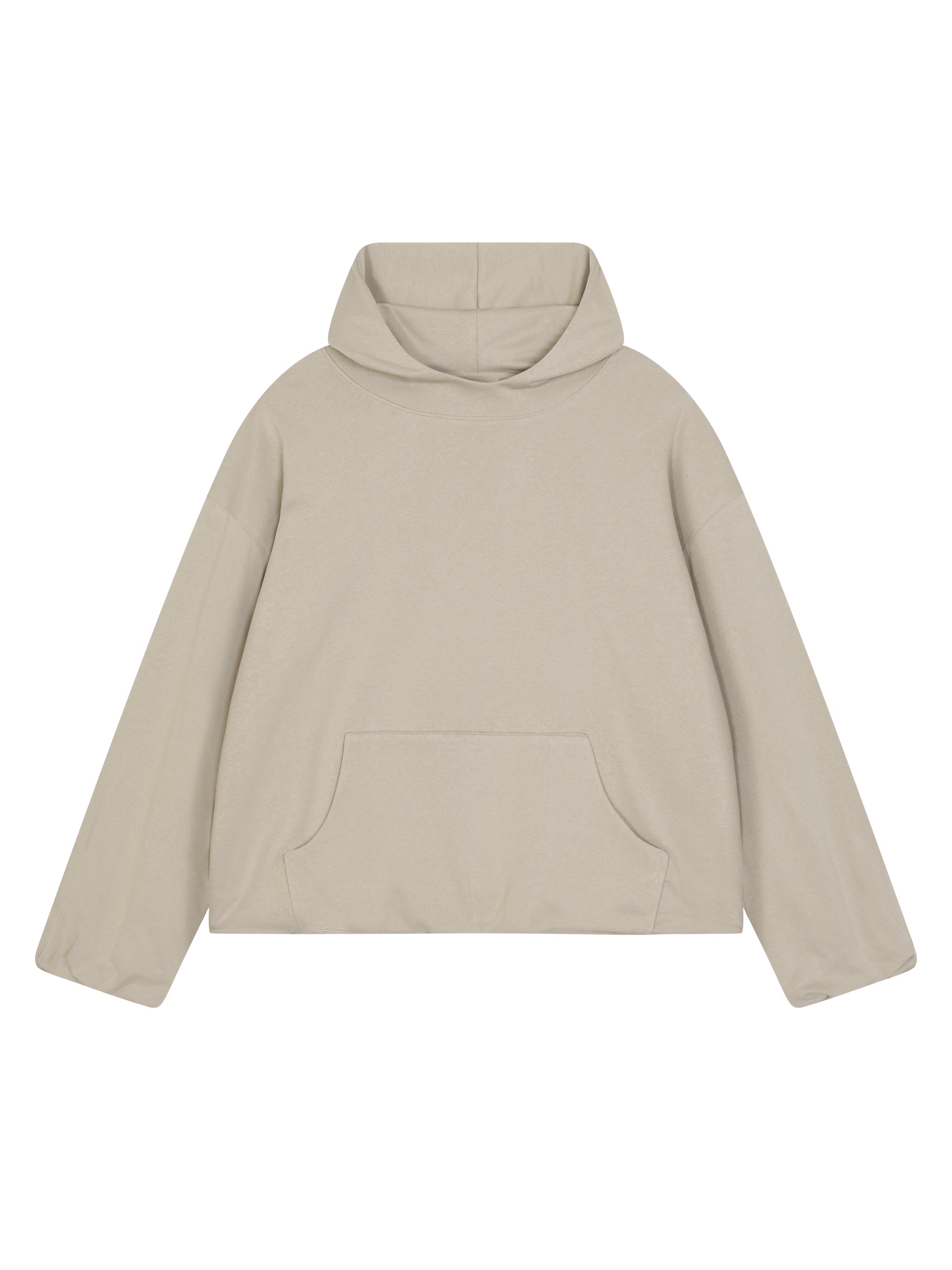 Boxy Gather-Hem Hoodie