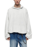 Boxy Gather-Hem Hoodie