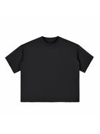Boxy Half-Sleeve Raw-Edge T-Shirt