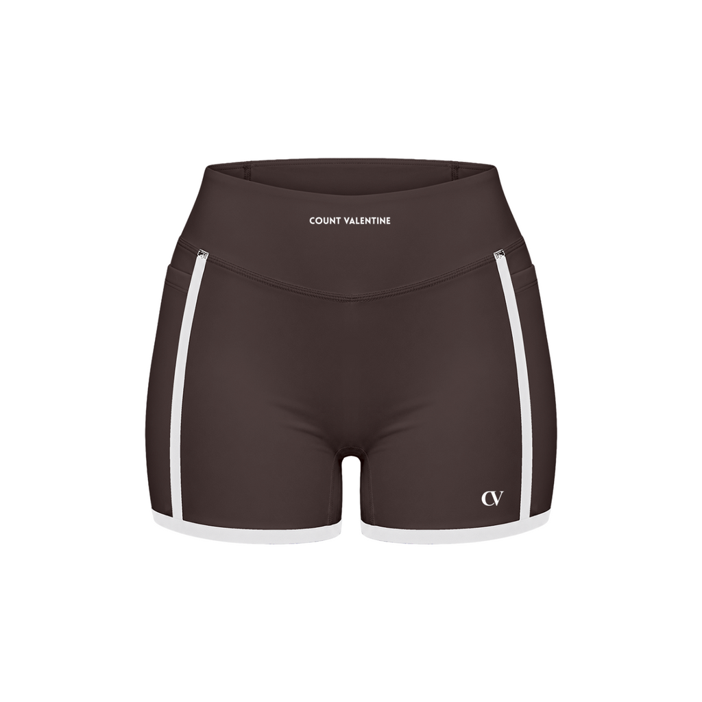 Everyday Move Biker Shorts - Brown, photo 1 | women's biker shorts by Count Valentine