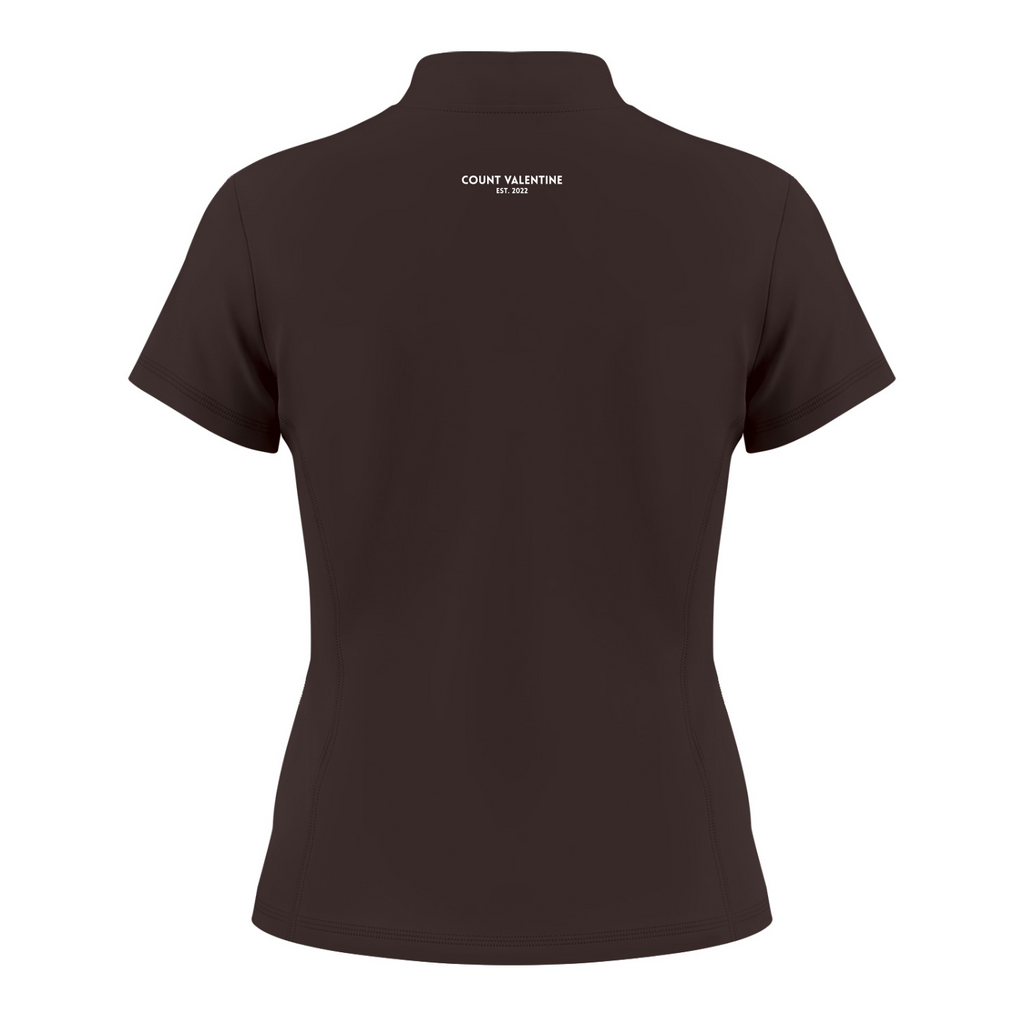 Everyday Move Zip Top - Brown, photo 2 | women's quarter-zip training top by Count Valentine