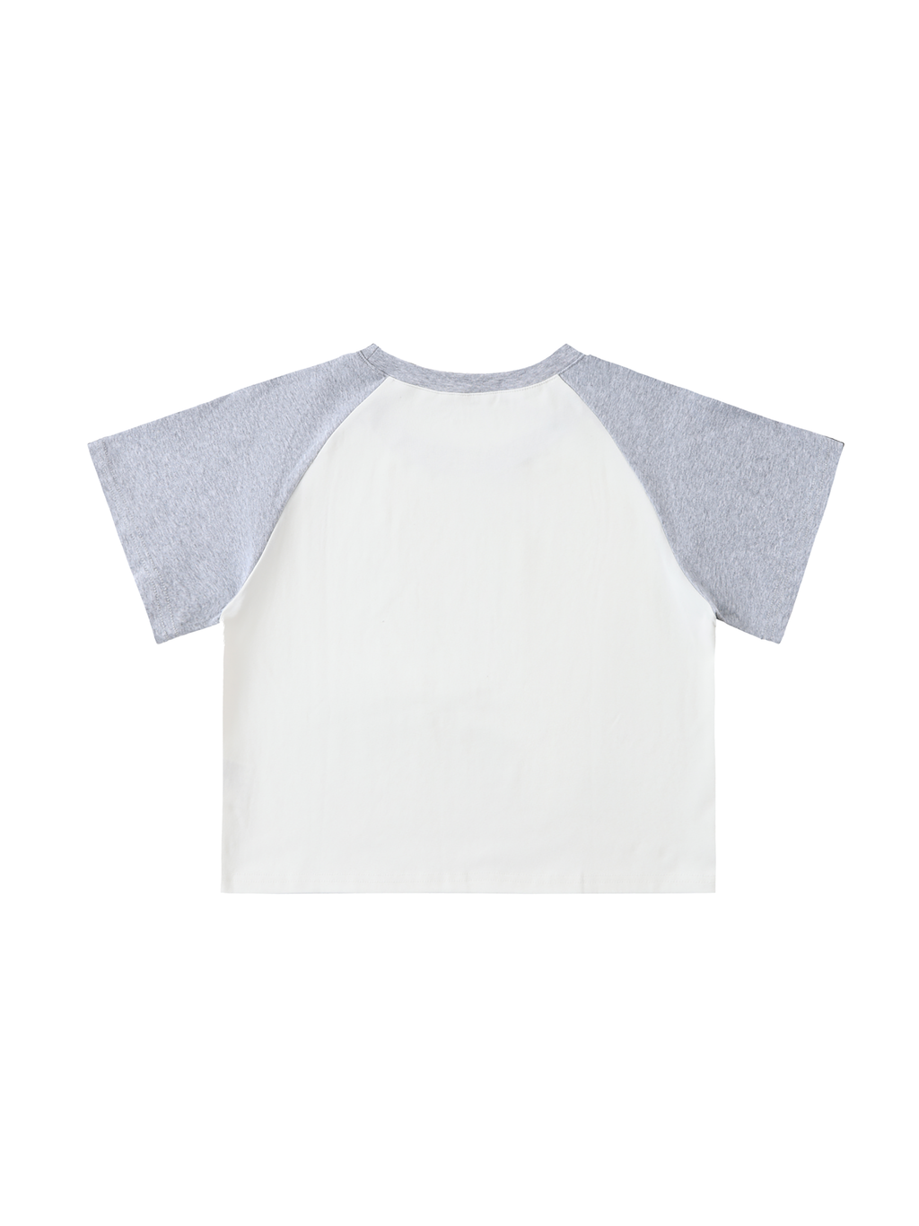 Color-Blocked Raglan Sleeve Crop Top