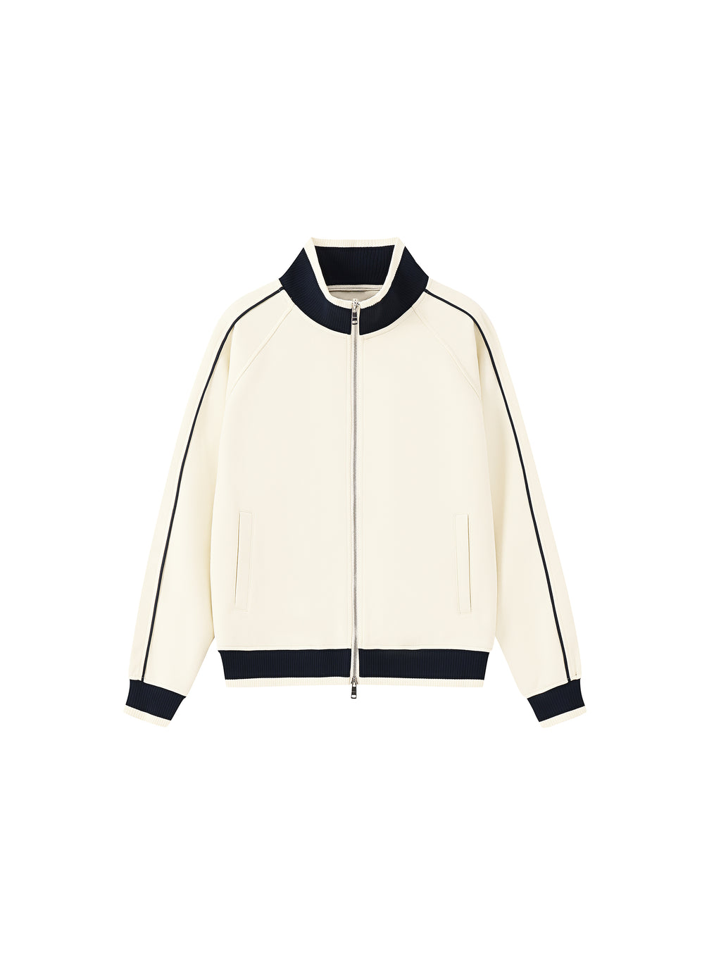 Color Block Raglan Sleeve Zip Track Jacket