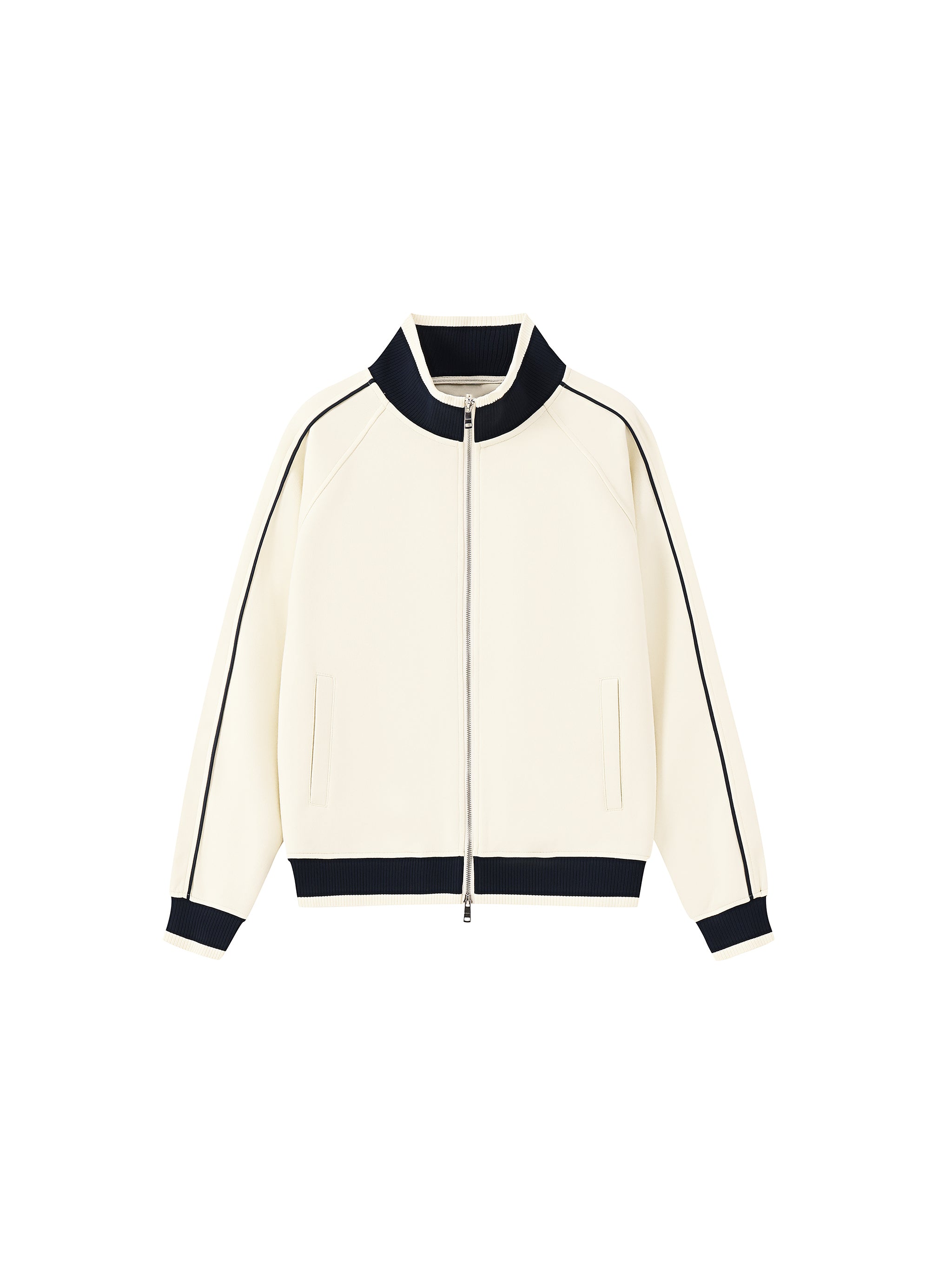 Color Block Raglan Sleeve Zip Track Jacket