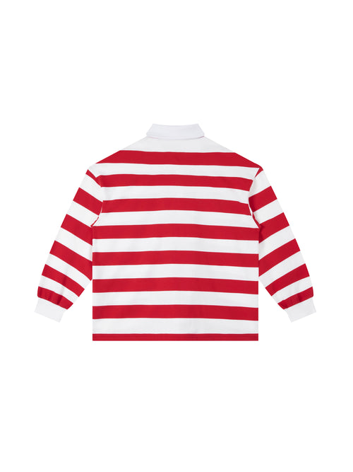 Color Block Stripe Polo Shirt