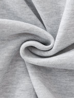 Contrast-Stitched Boxy Fleece Hoodie