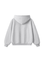 Contrast-Stitched Boxy Fleece Hoodie