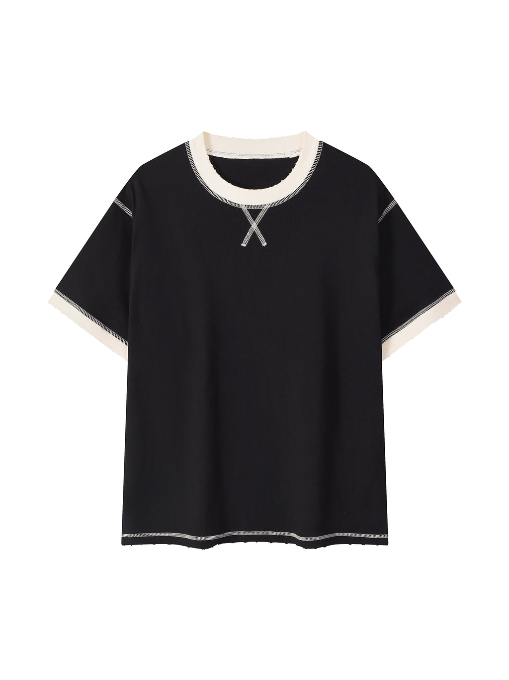 Contrast-Stitched Cotton T-Shirt