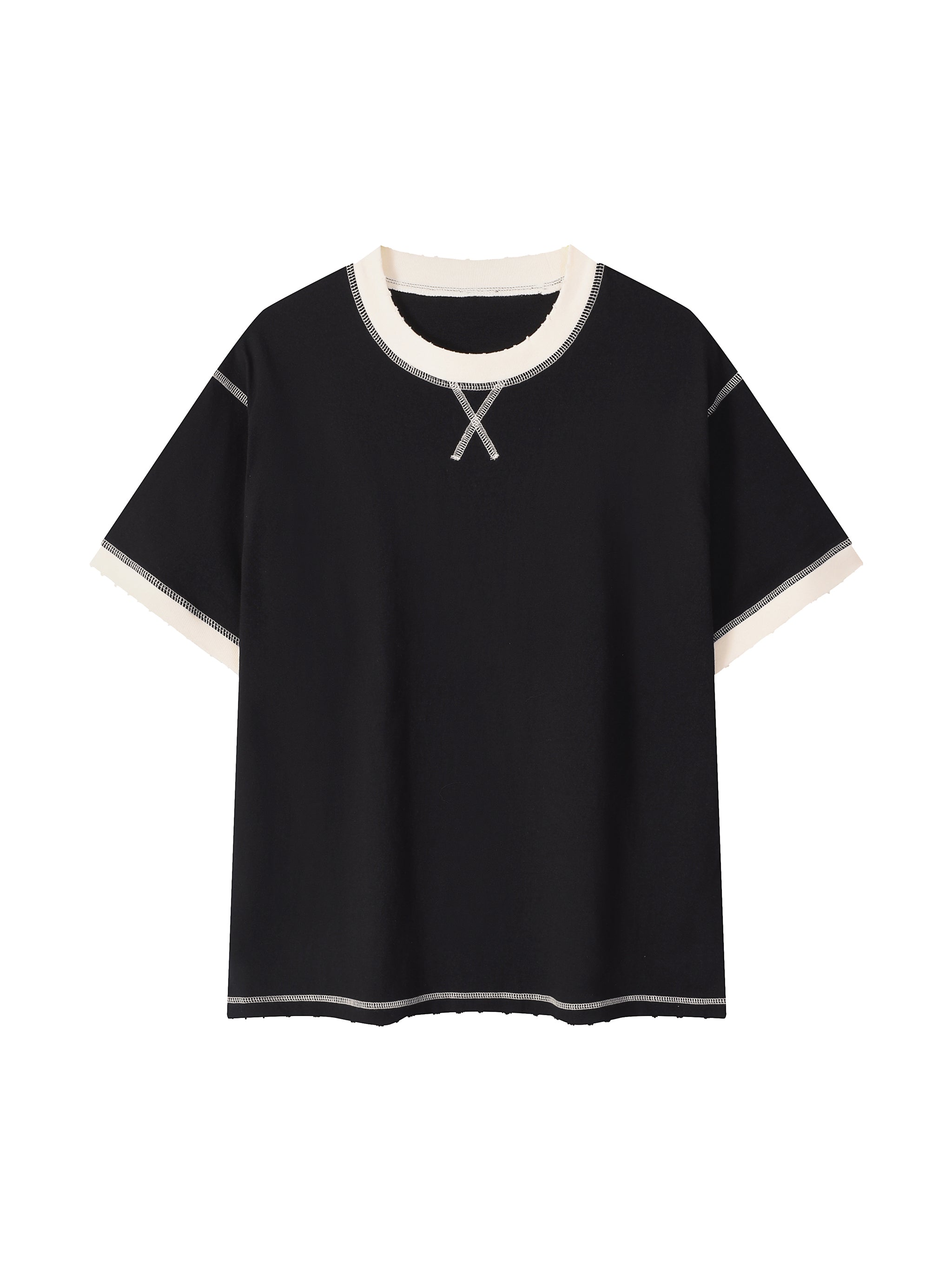 Contrast-Stitched Cotton T-Shirt