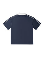 Contrast Collar Short-Sleeve Polo Shirt
