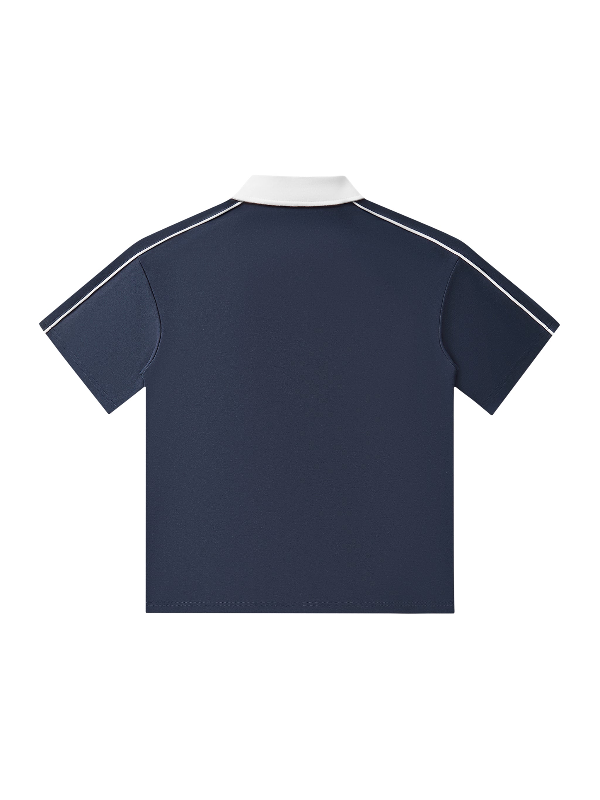 Contrast Collar Short-Sleeve Polo Shirt