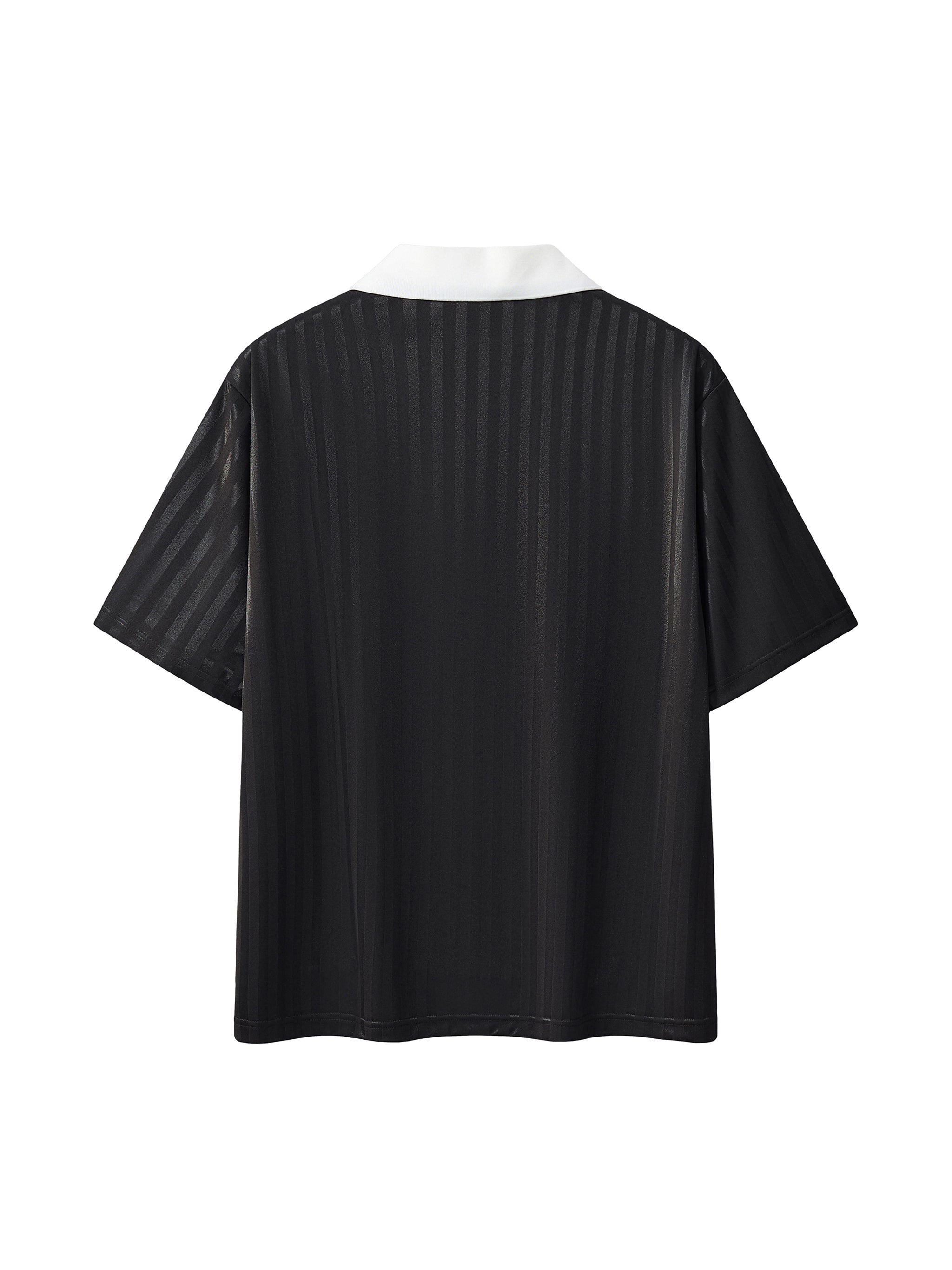 Contrast Collar Striped Soccer Jersey