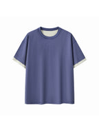Contrast Cuff Cuffed T-Shirt