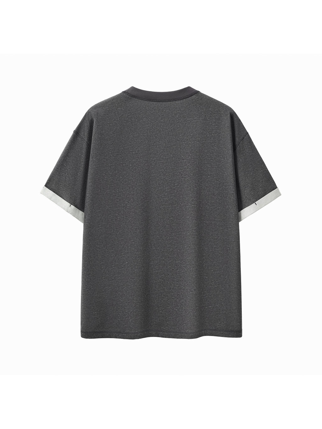 Contrast Cuff Cuffed T-Shirt