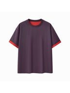 Contrast Cuff Cuffed T-Shirt