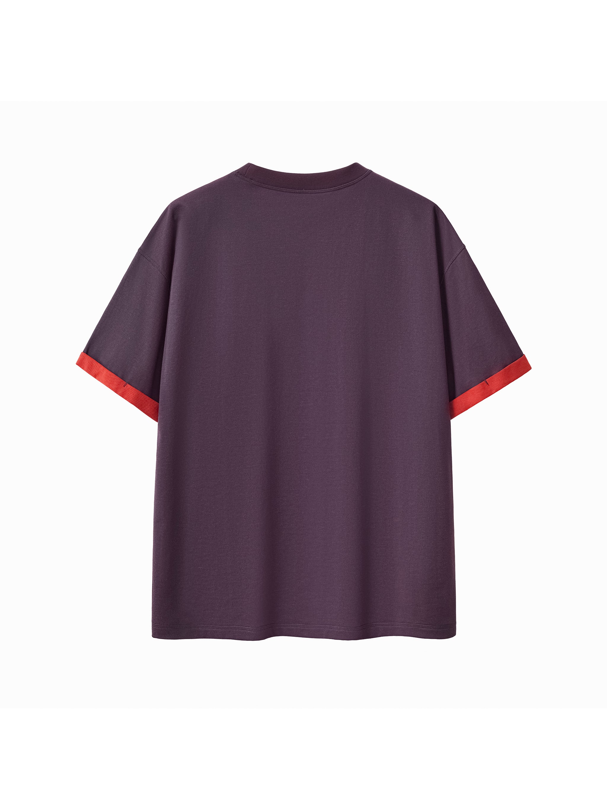 Contrast Cuff Cuffed T-Shirt