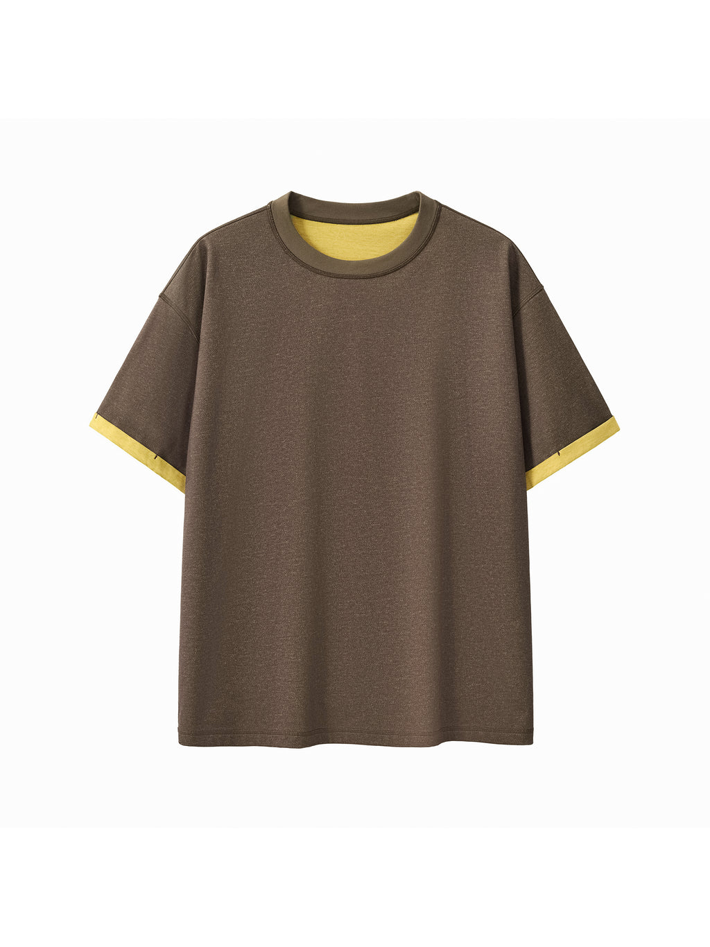 Contrast Cuff Cuffed T-Shirt
