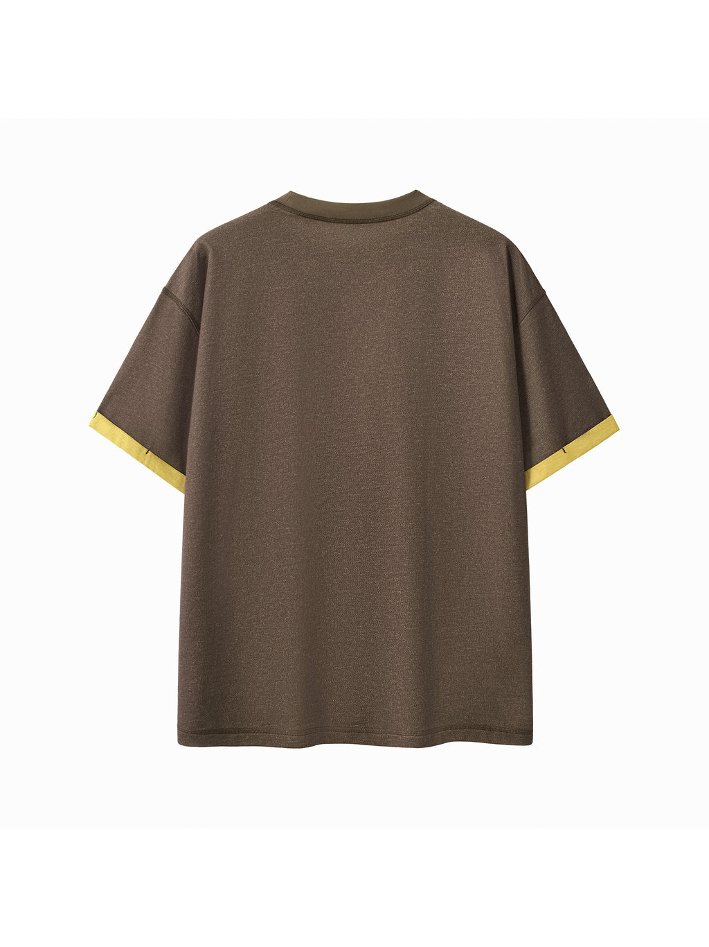 Contrast Cuff Cuffed T-Shirt