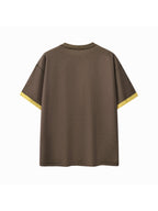 Contrast Cuff Cuffed T-Shirt