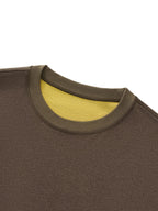 Contrast Cuff Cuffed T-Shirt