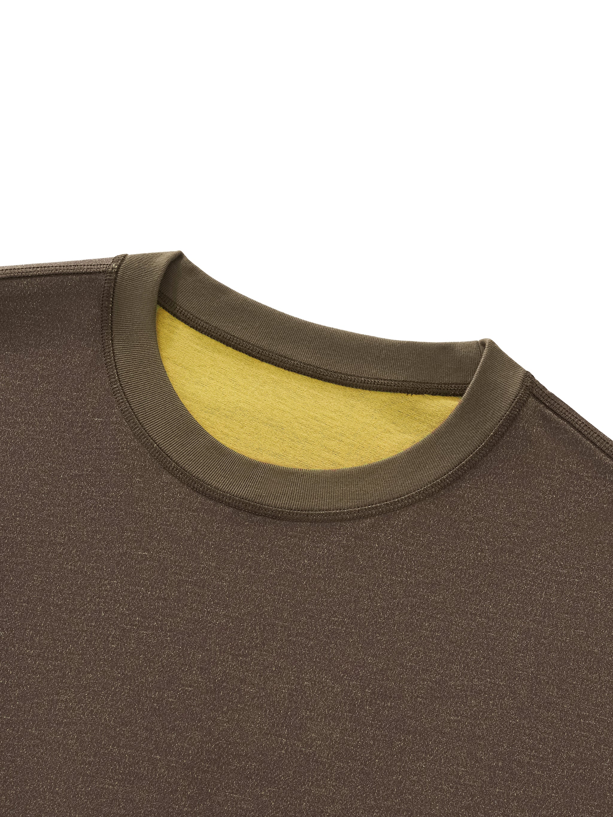 Contrast Cuff Cuffed T-Shirt