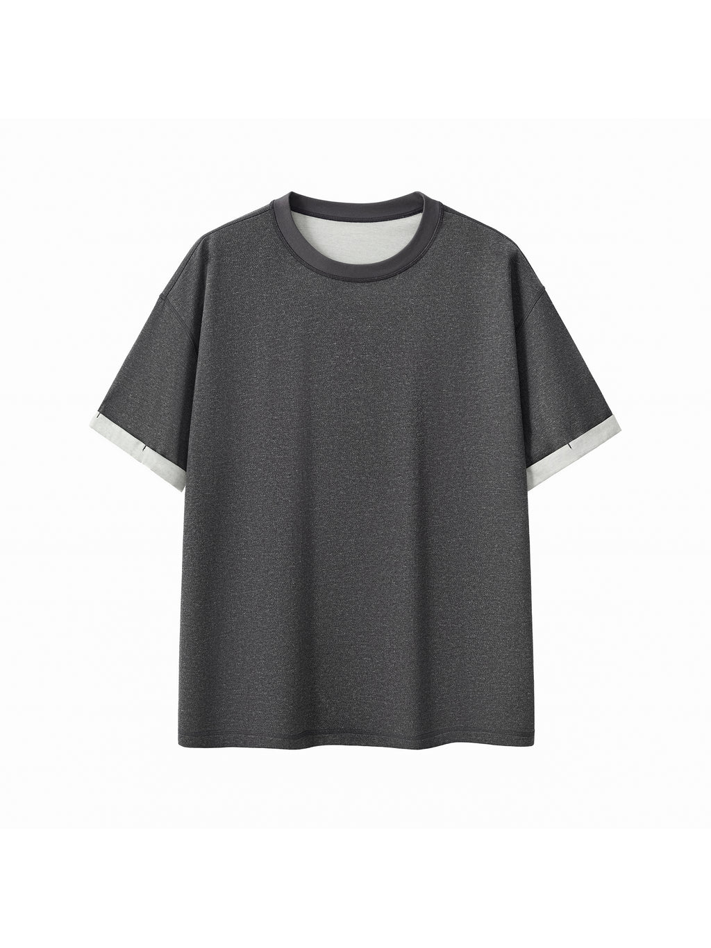 Contrast Cuff Cuffed T-Shirt