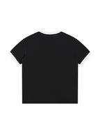 Contrast Edge Ribbed Crewneck T-Shirt