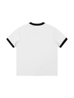 Contrast Edge Ribbed Crewneck T-Shirt