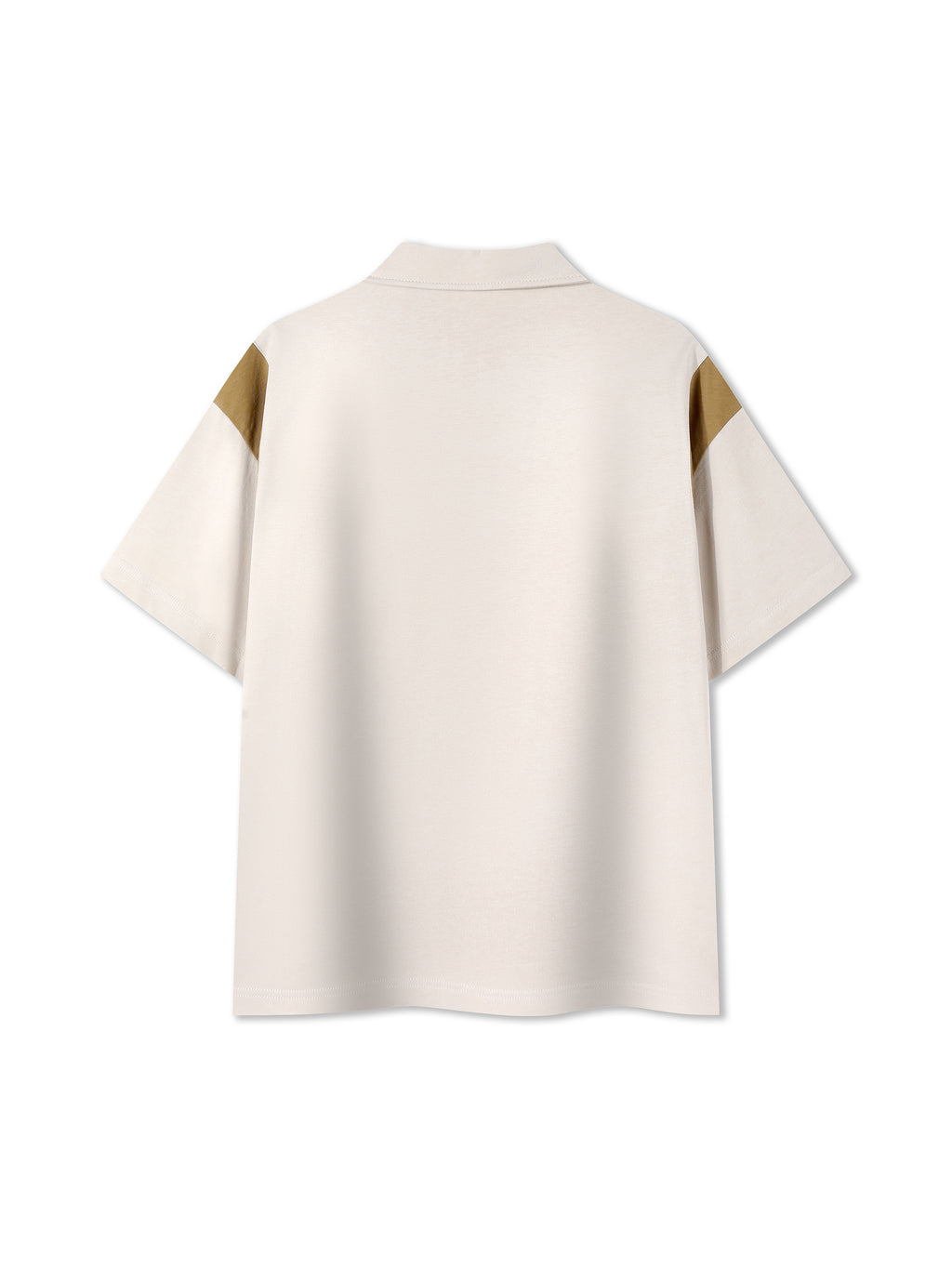 Contrast Panel Cotton Polo Shirt