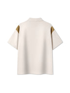 Contrast Panel Cotton Polo Shirt