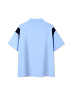Contrast Panel Cotton Polo Shirt