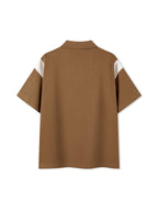 Contrast Panel Cotton Polo Shirt