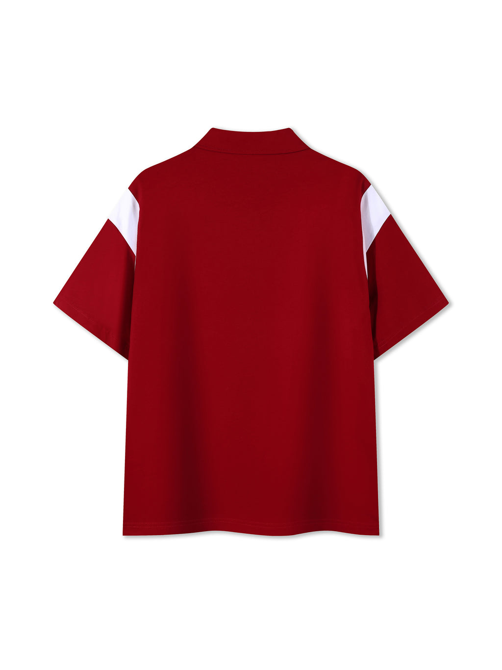 Contrast Panel Cotton Polo Shirt