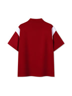 Contrast Panel Cotton Polo Shirt