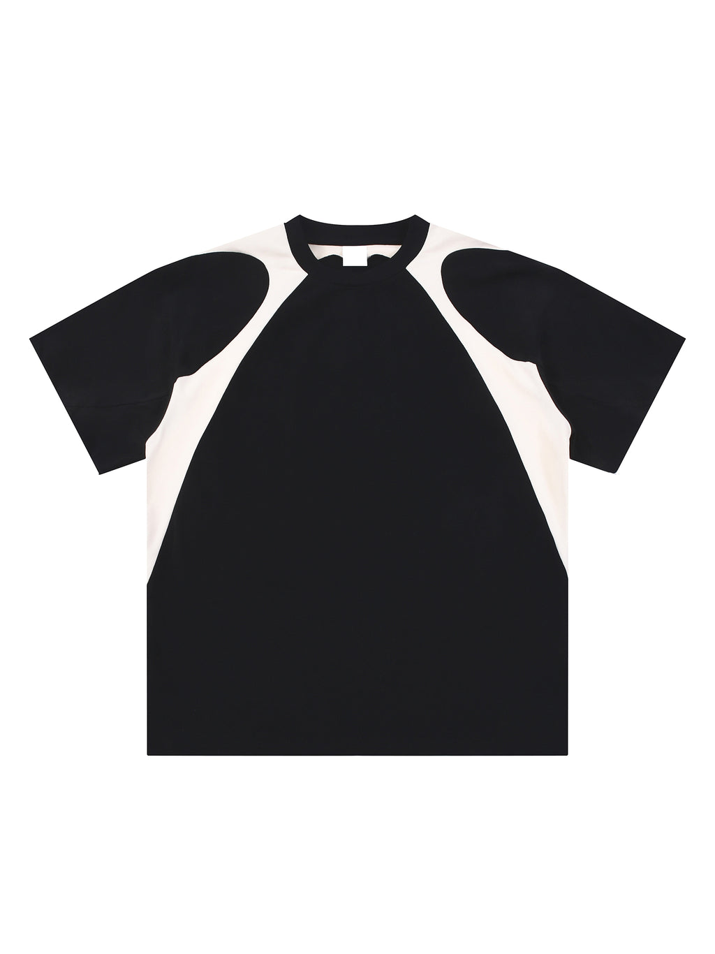 Contrast Panel Cotton T-Shirt