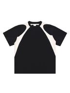 Contrast Panel Cotton T-Shirt