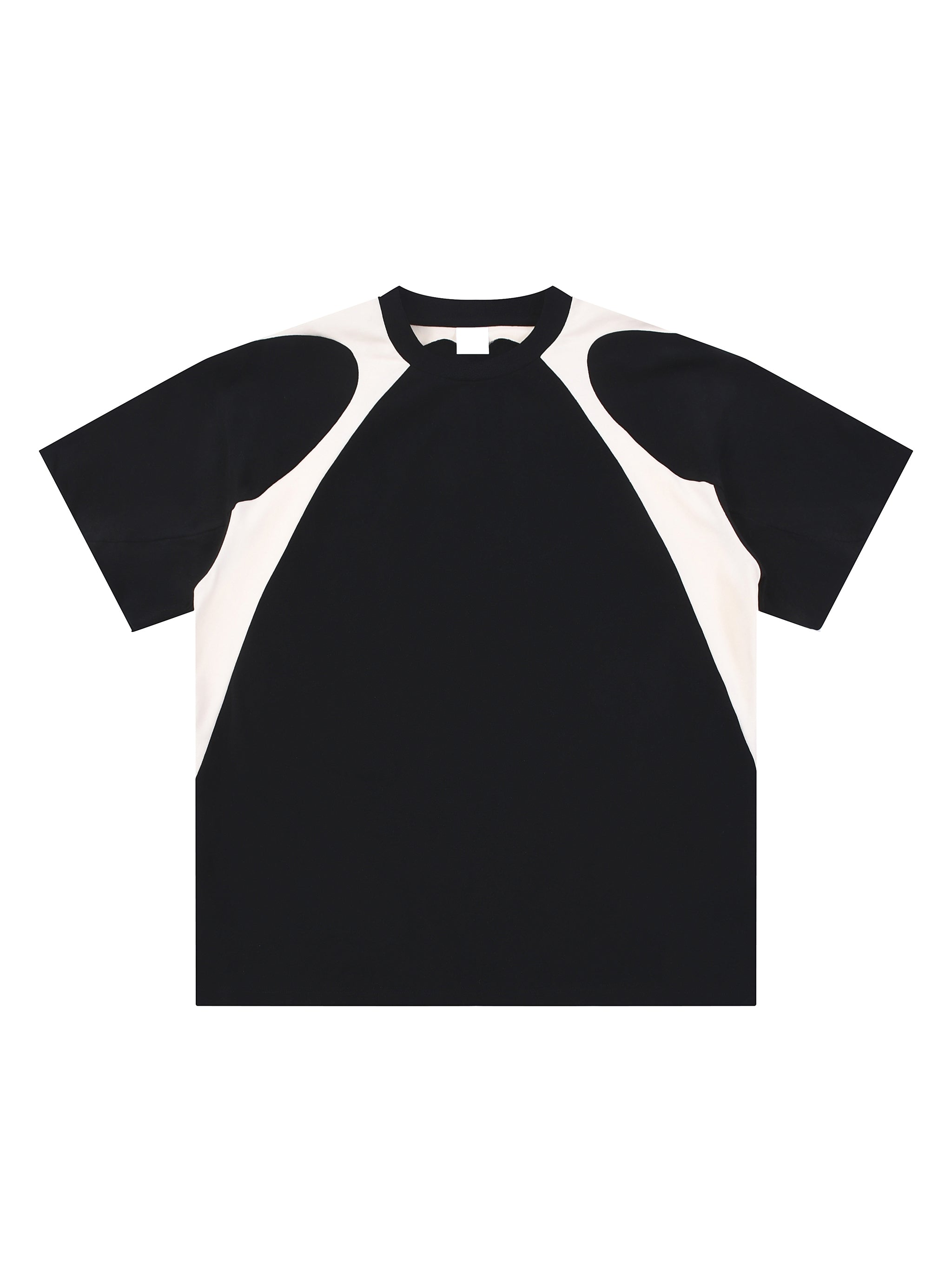 Contrast Panel Cotton T-Shirt